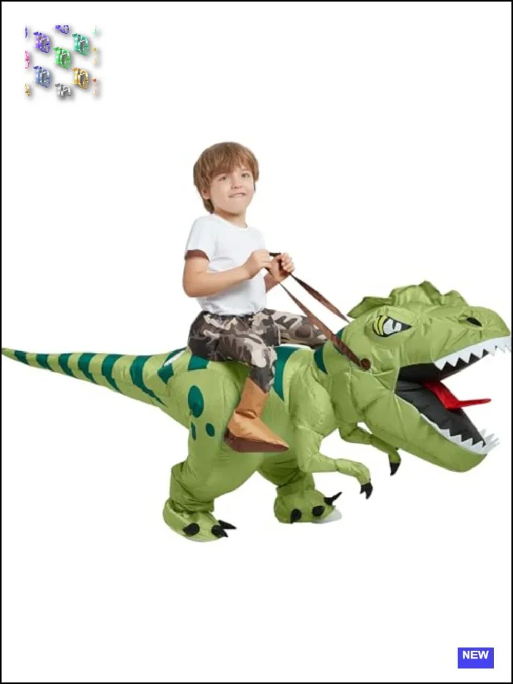 Inflatable T Rex Dinosaur Costume for Kids, Blow Up T-Rex Suit Halloween